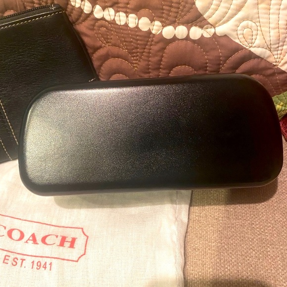 Coach Black Wristlet, Matching Coach Eyeglass Case, & Small Coach Dustbag (EUC) - Picture 9 of 14